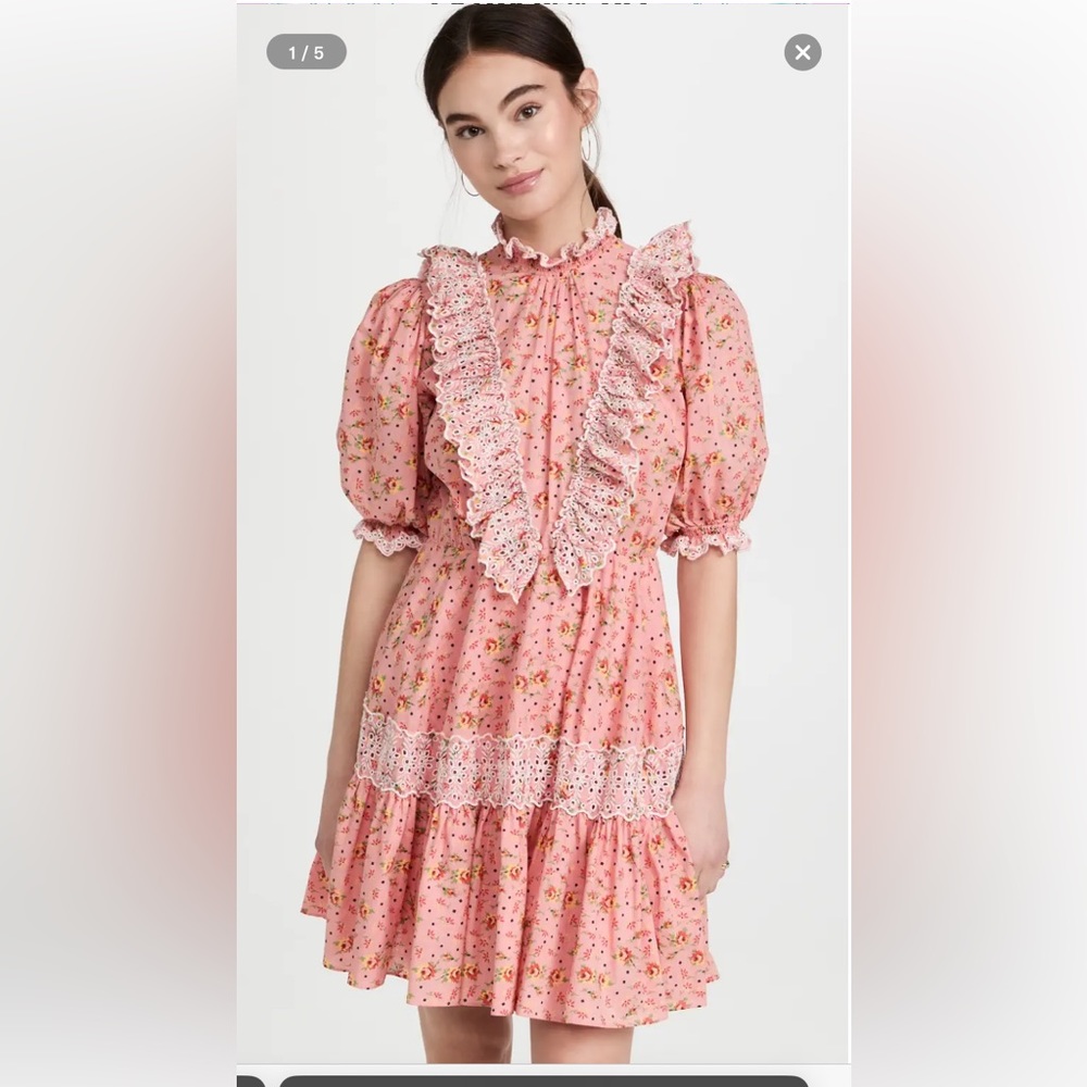 TiMo Cotton Slub Shift Dress Square Pink - NWT XS